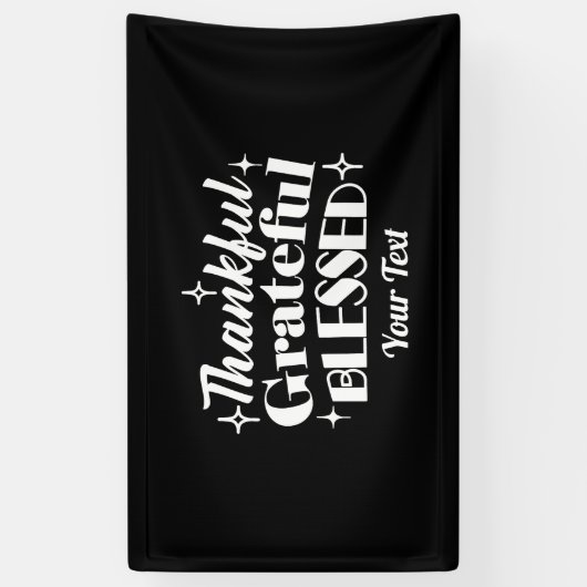 Bewerkbaar Sparkling Thanksgiving Quote Design Spandoek (Verticaal)