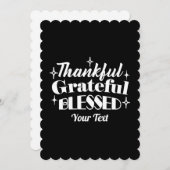 Bewerkbaar sprankelend Thanksgiving citaat ontwerp Feestdagenkaart (Voorkant / Achterkant)