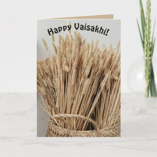 Bewerkbaar Tarwe Happy Vaisahki Kaart