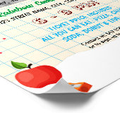 Bewerkbaar terug naar school evenement sjabloon poster (Hoek)