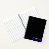 Bewerkbaar Thin Blue Line Police Enforcement not Notitieboek (Binnen)