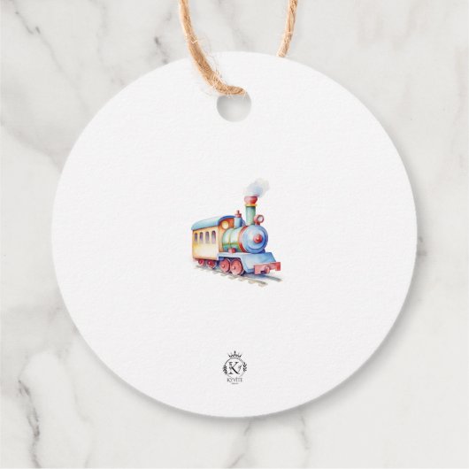 Bewerkbaar treinavontuur 2e verjaardag dank u bedankjes labels (Achterkant)