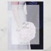 Bewerkbaar trouwmenu voor bride en groom menu (Achterkant)