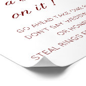 Bewerkbaar 'Trouwring aan haar vinger' Bruidscadea Poster (Hoek)