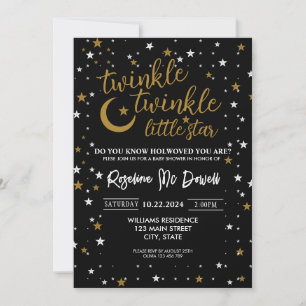 Bewerkbaar Twinkle Twinkle Little Star, Jongensfee Kaart