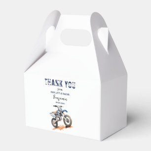 Bewerkbaar Verjaardagsblauw Motorfiets Dirt Bike K Bedankdoosjes
