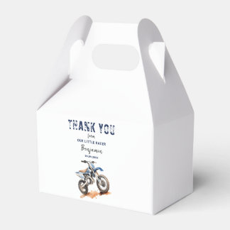 Bewerkbaar Verjaardagsblauw Motorfiets Dirt Bike K Bedankdoosjes