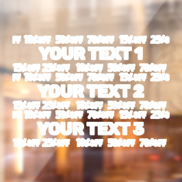 Bewerkbaar verkoopvenster Decaal Raamsticker