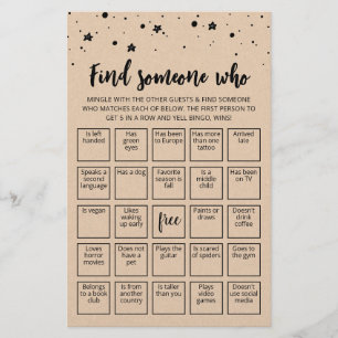 Bewerkbaar Vind Iemand Die Bingo spel