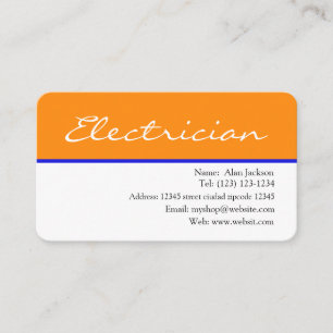 Bewerkbaar Visitekaartje voor elektricien
