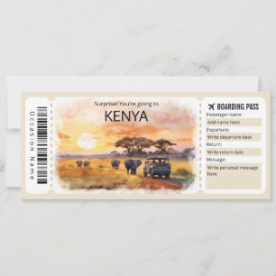 Bewerkbaar vliegticket Kenia, Kenia Trip Kaart