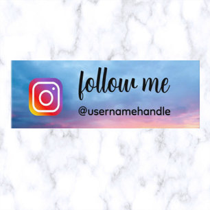 Bewerkbaar Volg me Sociale Media QR Code Mini Visitekaartje