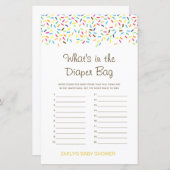 Bewerkbaar wat is er in de Dappere Bag Baby shower (Voorkant / Achterkant)