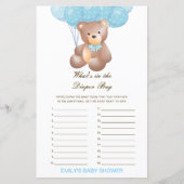 Bewerkbaar wat is er in de Dappere Bag Baby shower (Voorkant)