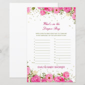 Bewerkbaar wat is er in de Dappere Bag Baby shower (Voorkant / Achterkant)