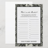 Bewerkbaar wat is er in het Basket Baby shower Gam (Voorkant / Achterkant)