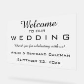 Bewerkbaar welkom acryl bord (Hoek)