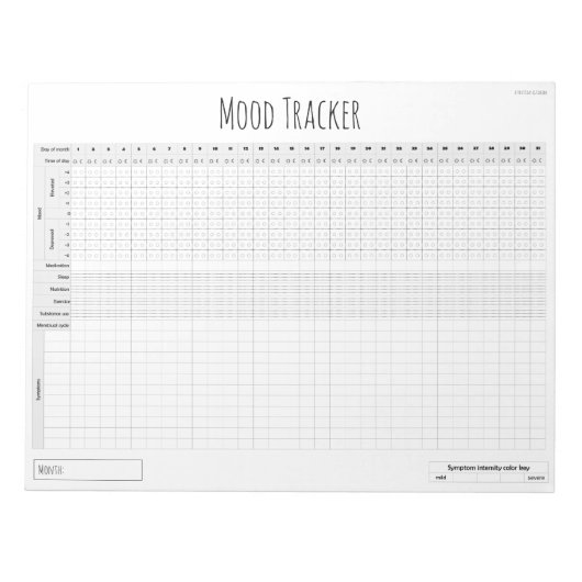 Bewerkbaar Wellness & Mood Tracker Journal Notitieblok (Voorkant)
