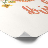 Bewerkbaar wildbloem bord poster (Hoek)