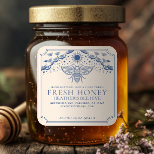 Bewerkbaar Witchy Tarot Honey Jar Honeybee Label