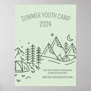 Bewerkbaar zomerkamp voor plezier , zomerkamp voor poster