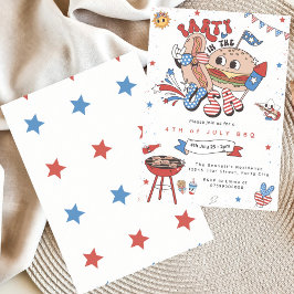 Bewerkbare 4th of July BBQ Invitation Sjabloon Ret Kaart