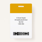 Bewerkbare aangepaste fotobadge voor werknemers badge (Achterkant)