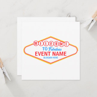 Bewerkbare Aangepaste Welkom bij Las Vegas Sign Sj Kaart