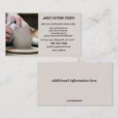 Bewerkbare aardewerkstudio visitekaartje (Voorkant / Achterkant)