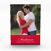 Bewerkbare achtergrond kleur familienaam foto (Voorkant)