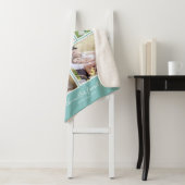 Bewerkbare achtergrond Kleurmonogram Fotocollage Sherpa Deken (In situ)