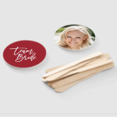 Bewerkbare achtergrond Wit Borstel Script Team Bri Handwaaier (Niet-gemonteerd)