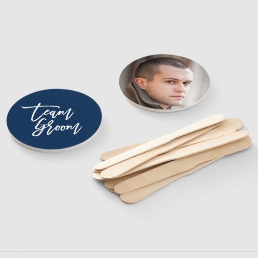 Bewerkbare achtergrond Wit Borstel Script Team Gro Handwaaier (Niet-gemonteerd)