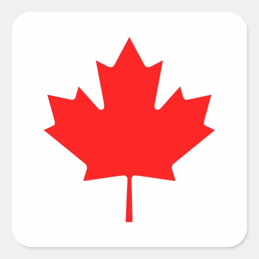 Bewerkbare achtergrondkleur, Canada Flag Souvenir Vierkante Sticker (Voorkant)