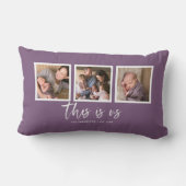 Bewerkbare achtergrondkleur Dit zijn wij fotocolla Kussen (Achterkant)