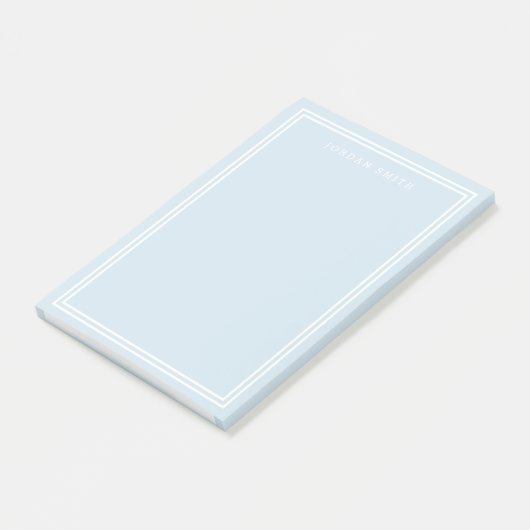 BEWERKBARE ACHTERGRONDKLEUR en dubbele witte rande Post-it® Notes (Schuin)