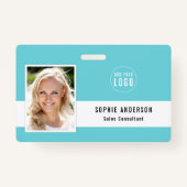 Bewerkbare achtergrondkleur Voeg uw foto-naam van Badge (Voorkant)