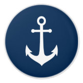 Bewerkbare achtergrondkleur Witte anker Keramische Knop (Voorkant)