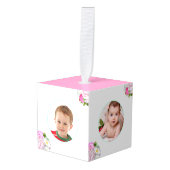 bewerkbare afbeeldingen en pony's kubus ornament (Voorkant hoekig)