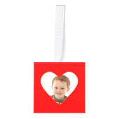 Bewerkbare afbeeldingen met rode kerst kubus ornament (Voorkant)