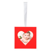 Bewerkbare afbeeldingen met rode kerst kubus ornament (Rechts)