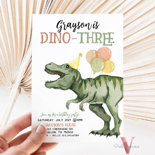 Bewerkbare AGE T-Rex Dinosaurs Verjaardag Fun Scha Kaart