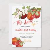 Bewerkbare Apple van ons verjaardagsfeestje Kaart (Voorkant)
