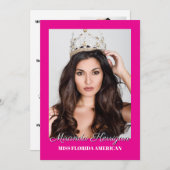 Bewerkbare Autograph Kaart Prints - Donkere achter (Voorkant / Achterkant)