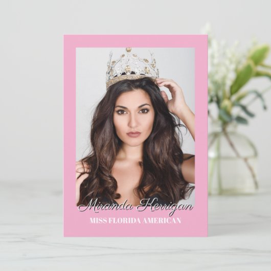 Bewerkbare Autograph Kaart Prints - Lichte achterg (Staand voorkant)