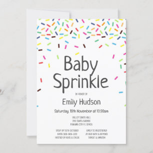 Bewerkbare baby sprinkle ijs uitnodiging