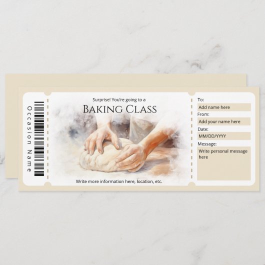 Bewerkbare backcursus cadeaubon sjabloon kaart (Voorkant / Achterkant)