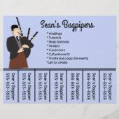 Bewerkbare Bagpipers Telefoonnummer Flyer (Voorkant)