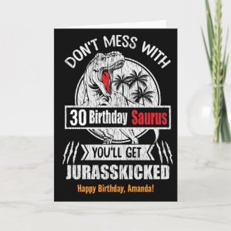 Bewerkbare Bday Saurus voor haar of hem verjaardag Kaart