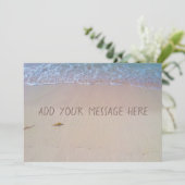 Bewerkbare Beach Scene Custom Greeting Design Feestdagenkaart (Staand voorkant)